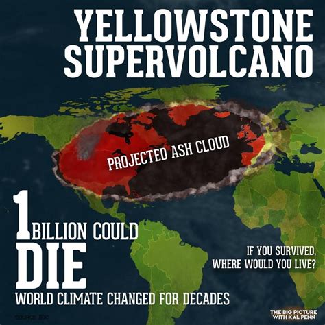 super volcano yellowstone caldera size